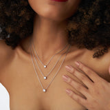 0.50 - 1.00 ctw 14k Four Prong Round Diamond Lab Grown Solitaire Necklace -  Noah