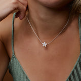 1.05 ctw 14K Marquise Shaped Flower Design Lab Grown Diamond Necklace - Vera  Ferkos Fine Jewelry
