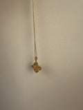 14k Gold Diamond and Emerald Flower Charm