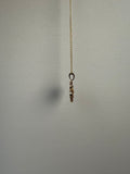 14k Gold Diamond and Emerald Flower Charm