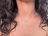 14k Gold Diamond and Emerald Flower Charm