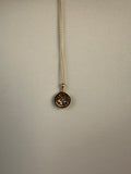 14k Gold Ruby and Diamond Floral Design Necklace