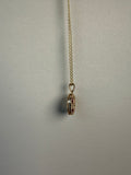 14k Gold Ruby and Diamond Floral Design Necklace