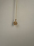 14k Gold Sapphire and Diamond Floral Design Necklace