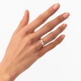 14k Marquise Shaped Diamond Flower Design Statement Ring  FERKOS FJ