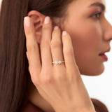 14k Marquise Shaped Diamond Flower Design Statement Ring  FERKOS FJ