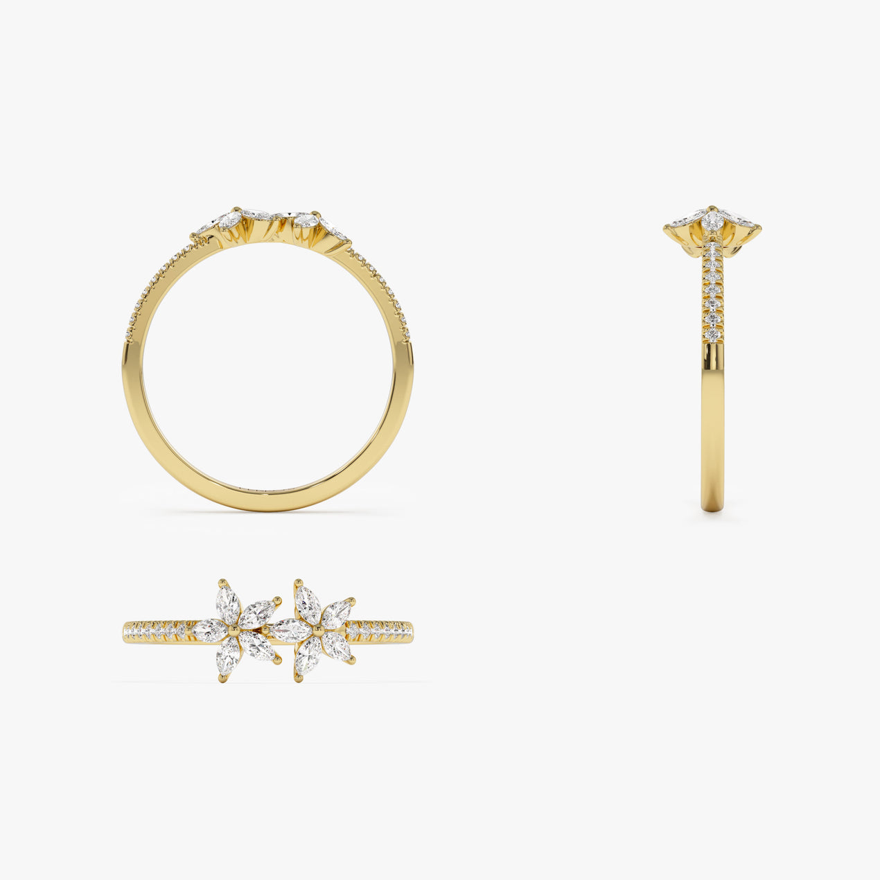 Lovisa Gold Plated Statement Marquise Ring, Size: Small/Medium in