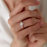 1.50 ctw 14k Pear Shaped Lab Grown Diamond Three Stone Engagement Ring - Emma  Ferkos Fine Jewelry