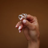 1.75 ctw 14k Bezel Setting Nine Stone Oval Shape Lab Grown Diamond Ring - Sofia  Ferkos Fine Jewelry