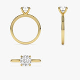 0.75 - 1.50 ctw 14k Four Prong Setting Round Shape Lab Grown Diamond Engagement Ring - Valerie  Ferkos Fine Jewelry