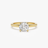0.75 - 1.50 ctw 14k Four Prong Setting Round Shape Lab Grown Diamond Engagement Ring - Valerie 14K Gold Ferkos Fine Jewelry