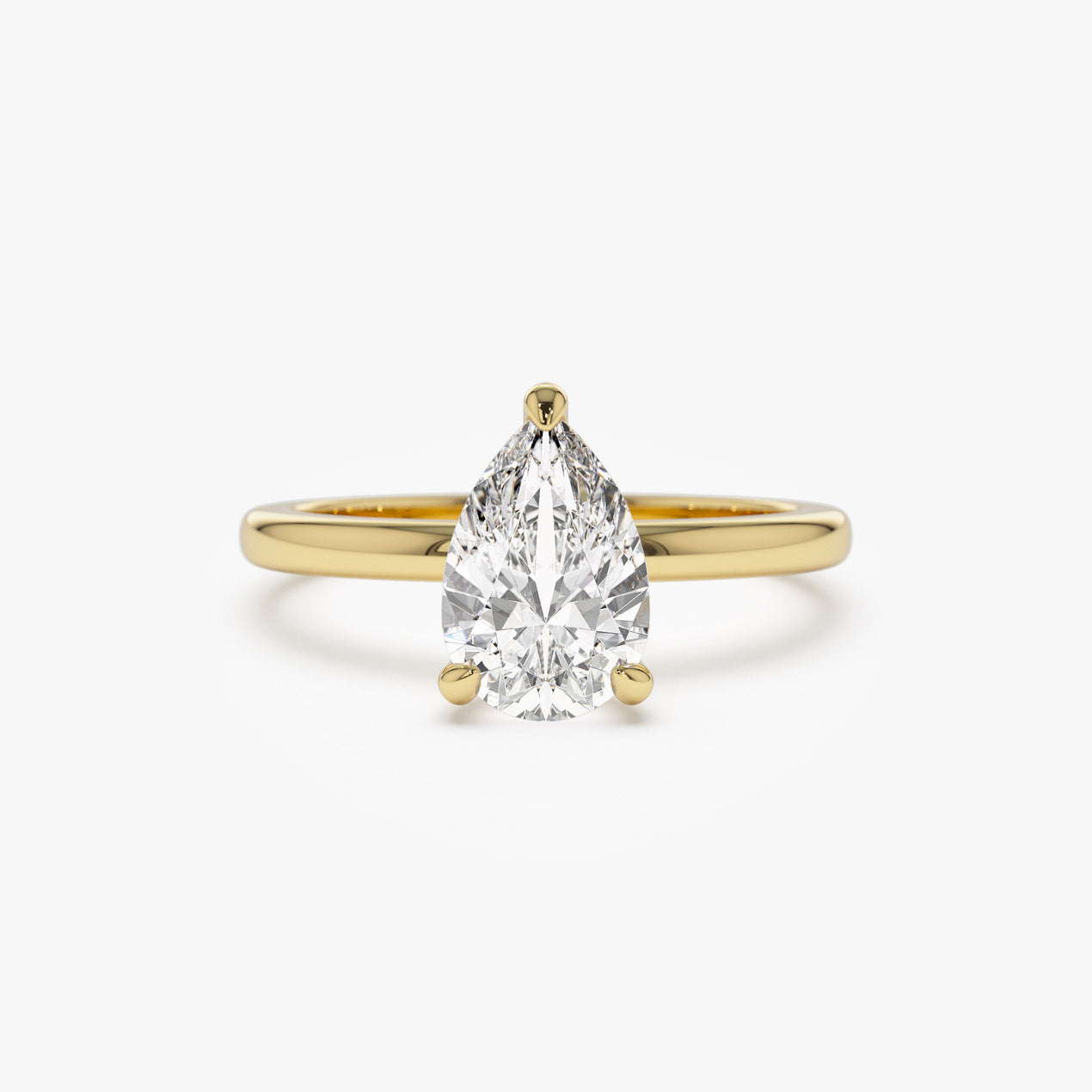 3 prong pear shaped diamond Clearance