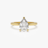 0.75 - 1.50 ctw 14k Prong Setting Pear Shaped Lab Grown Diamond Engagement Ring - Kylie 14K Gold Ferkos Fine Jewelry