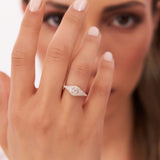 14K Pave Setting Round Diamond Signet Ring  Ferkos Fine Jewelry