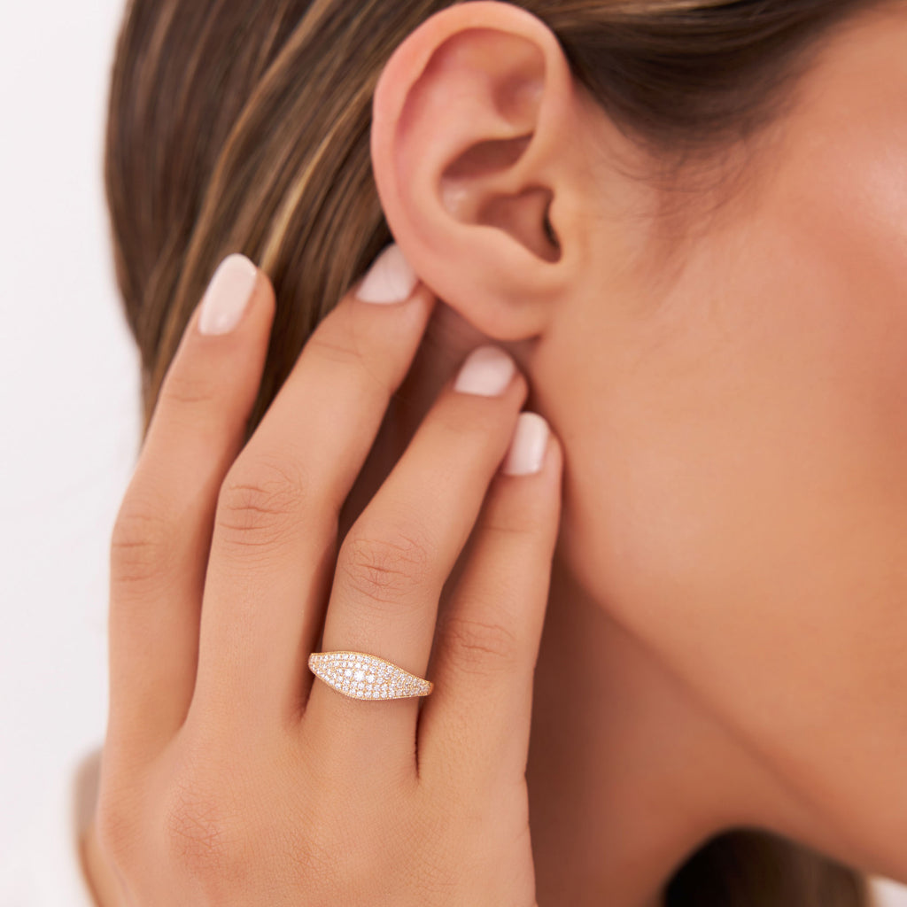 Pave Ring Setting 14k Glamorous Pave Setting Diamond Ring – Ferkos Fine Jewelry