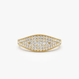 14k Glamorous Pave Setting Diamond Ring 14K Gold Ferkos Fine Jewelry