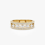 14K Multi-Band Marquise and Round Diamond Ring 14K Gold Ferkos Fine Jewelry