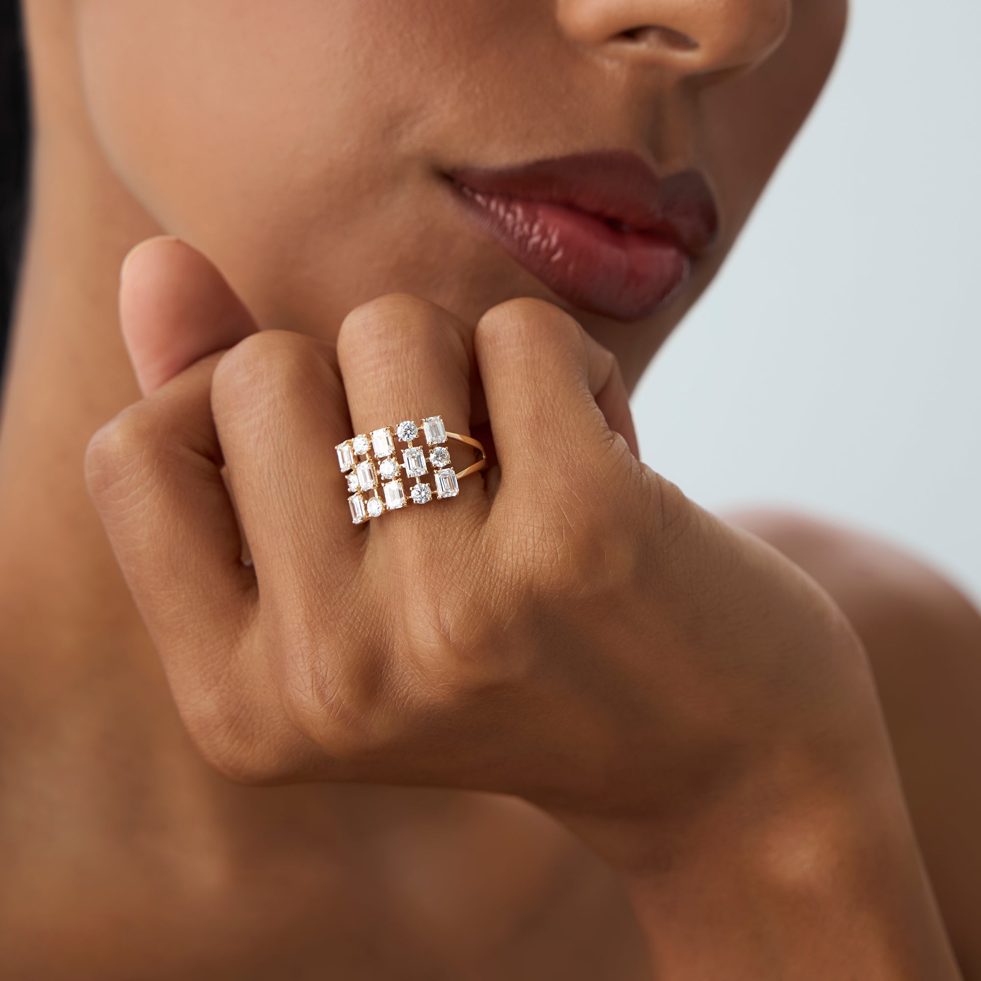 2.15 ctw Multi Shape Lab Grown Diamond Cocktail Ring - June  Ferkos Fine Jewelry
