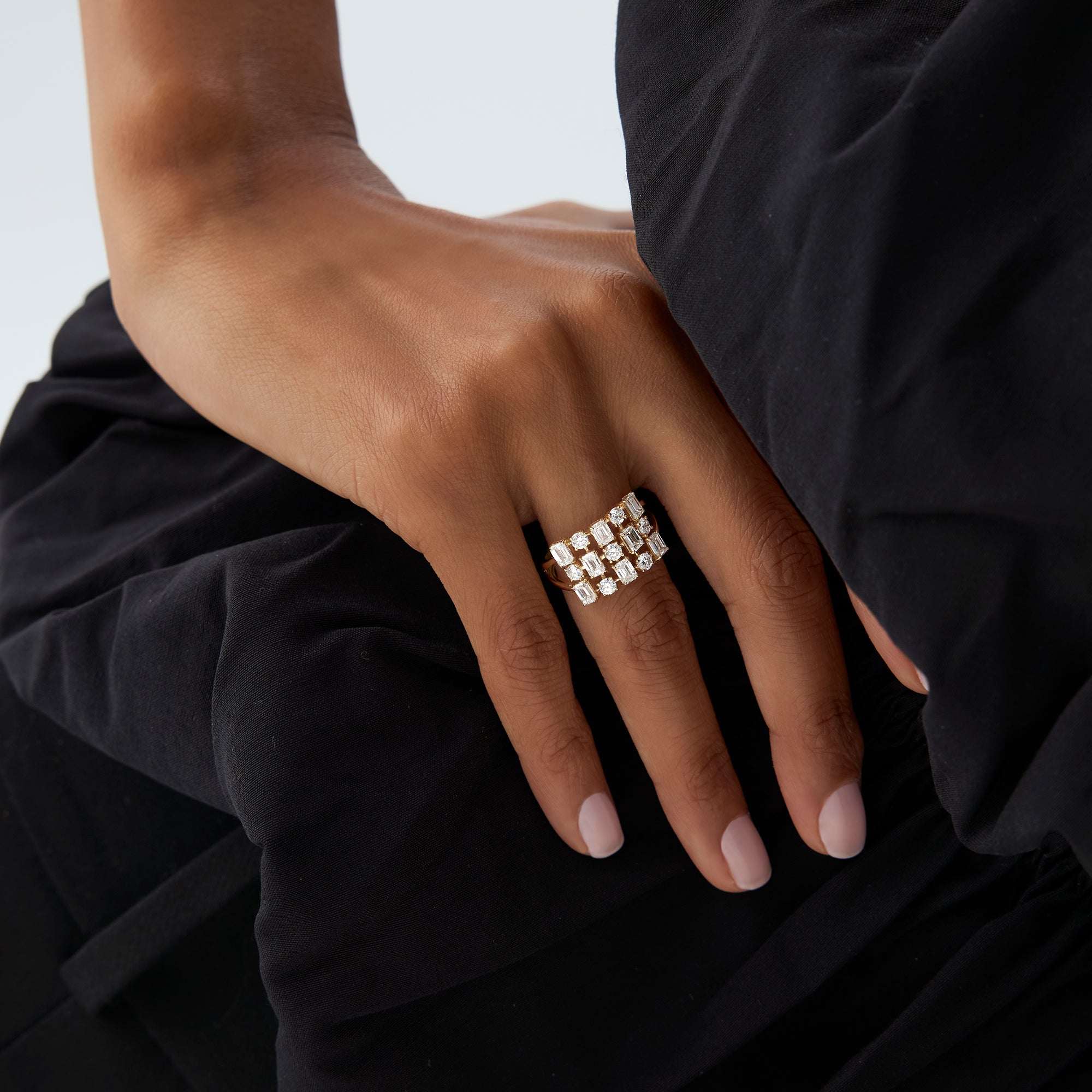 2.15 ctw Multi Shape Lab Grown Diamond Cocktail Ring - June  Ferkos Fine Jewelry