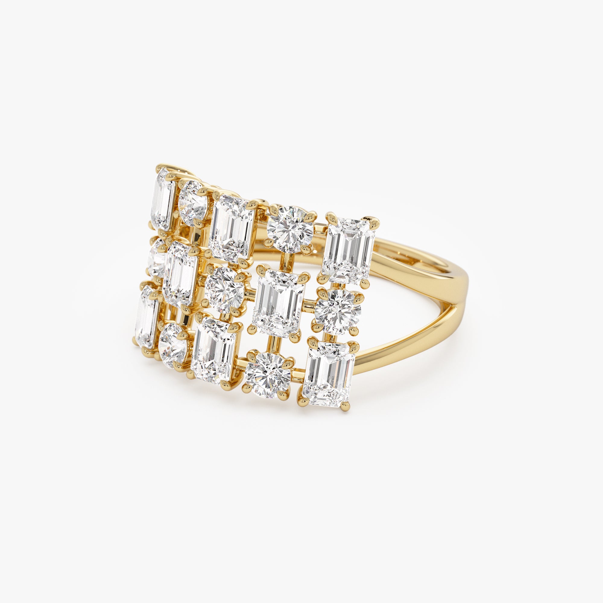 2.15 ctw Multi Shape Lab Grown Diamond Cocktail Ring - June  Ferkos Fine Jewelry