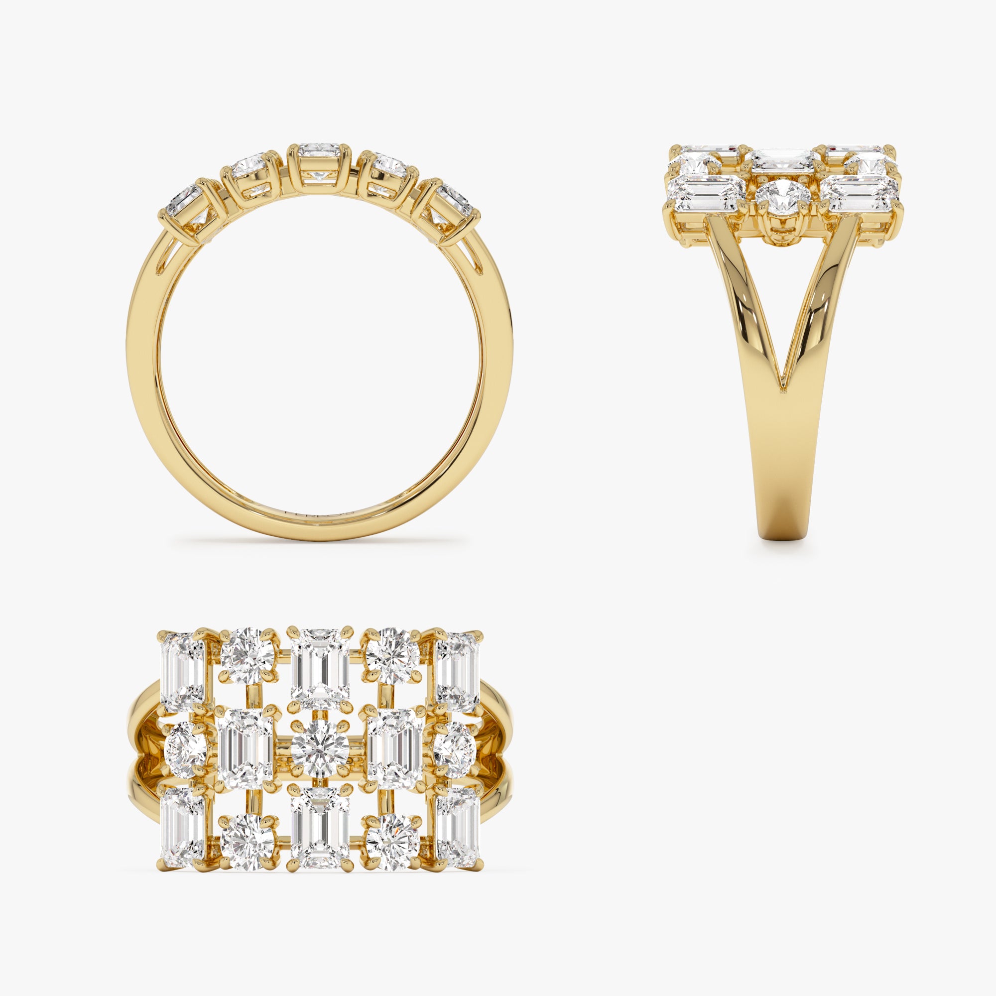 2.15 ctw Multi Shape Lab Grown Diamond Cocktail Ring - June  Ferkos Fine Jewelry