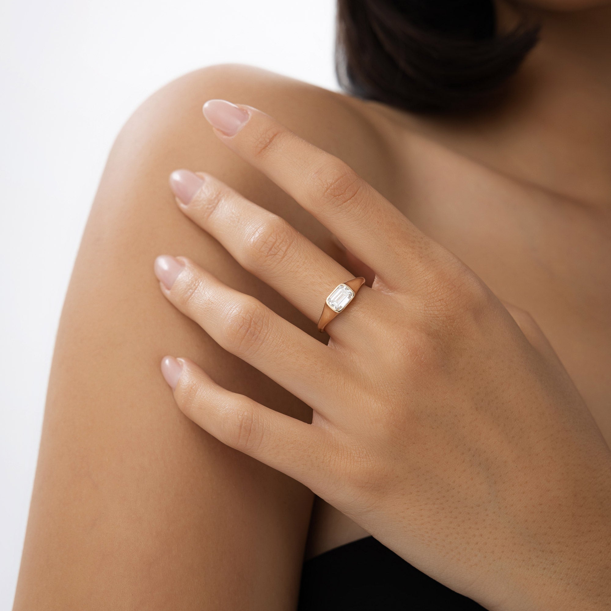 1.00 ctw 14k Emerald Cut Lab Grown Diamond Ring - Remi  Ferkos Fine Jewelry