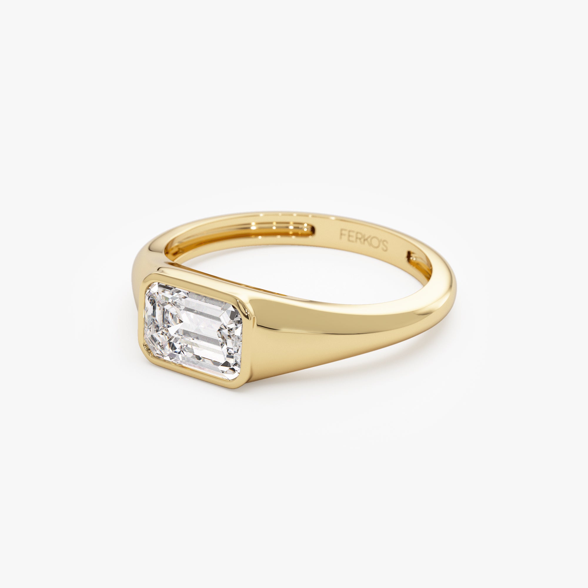 1.00 ctw 14k Emerald Cut Lab Grown Diamond Ring - Remi  Ferkos Fine Jewelry