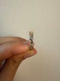14K Gold Baguette Halo Twist Ring