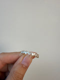 14K Gold Alternating Pear and Taper Baguette Diamonds Ring
