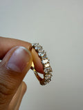 14K Gold Alternating Pear and Taper Baguette Diamonds Ring