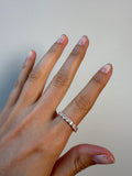 14K Gold Alternating Pear and Taper Baguette Diamonds Ring