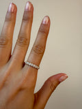 14K Gold Diamond Clover Bubble Stack Ring