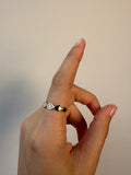14K Gold Round Diamond Marquise Halo Half Eternity Ring