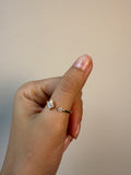 14k Gold Open Cuff Clover Diamond Band