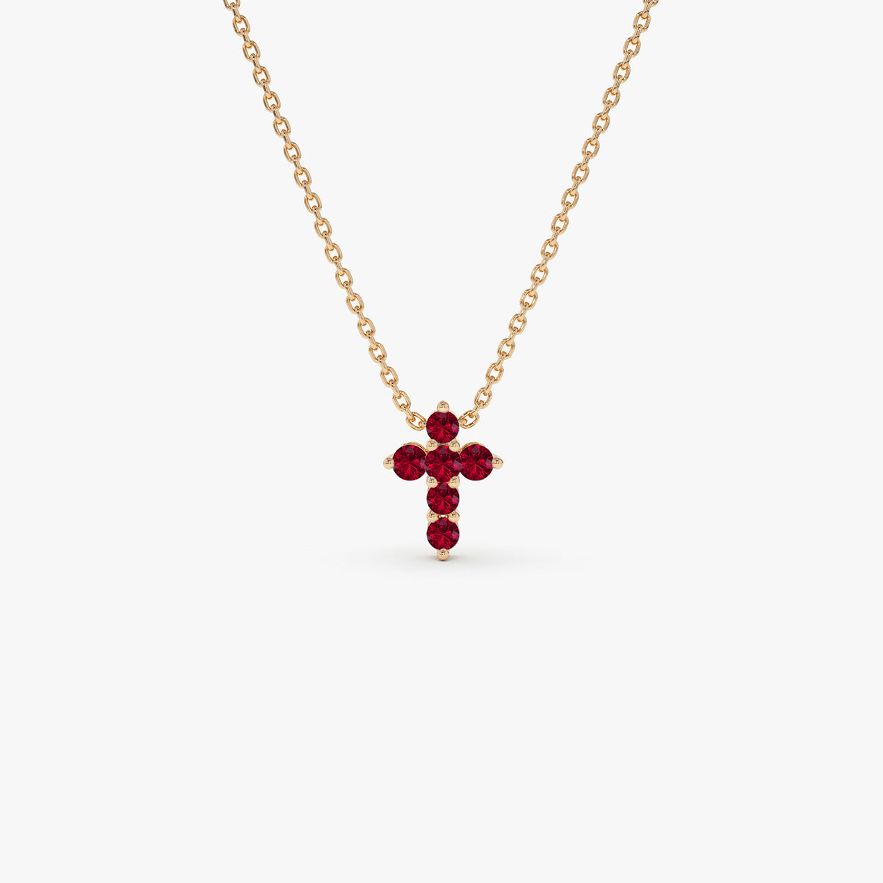 Ruby cross necklace deals