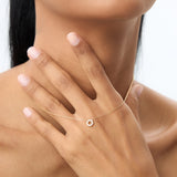 14K Gold Mini Diamond Circle Necklace  Ferkos Fine Jewelry