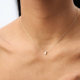 14K Gold Pear Shape Diamond Solitaire Necklace  Ferkos Fine Jewelry