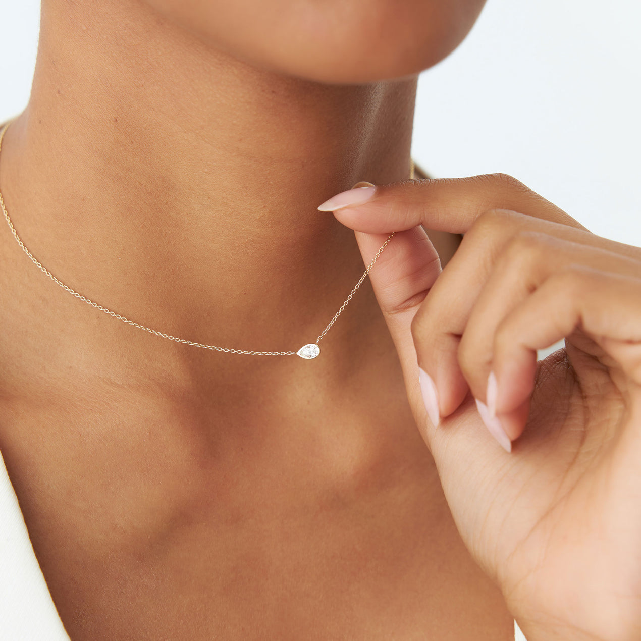Pear-Shaped Diamond Necklace – David Von
