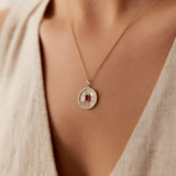 14K Ruby and Diamond Medallion Necklace  Ferkos Fine Jewelry