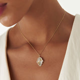 14k Diamond Hamsa & Evil Eye Hand of Fatima Necklace  Ferkos Fine Jewelry
