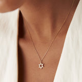14k Star of David Round Diamond Necklace  Ferkos Fine Jewelry