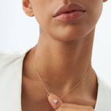 14k Gold Mini Heart Diamond Necklace  Ferkos Fine Jewelry