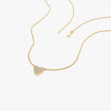 14k Gold Mini Heart Diamond Necklace  Ferkos Fine Jewelry