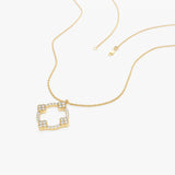 14k All Diamond Clover Circle Necklace  Ferkos Fine Jewelry