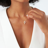 14k Pave Setting Gothic Diamond Cross  Ferkos Fine Jewelry