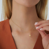 14k Single Diamond Clover Necklace  FERKOS FJ
