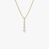 14k Gold Diamond Bar Necklace 14K Gold Ferkos Fine Jewelry