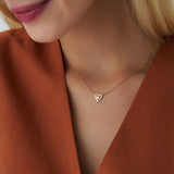 14K Diamond Puffed Heart Love Necklace  Ferkos Fine Jewelry