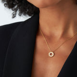 14k Beaded Diamond Circle Necklace  Ferkos Fine Jewelry