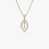 14k Marquise Shape Dangle Diamond Necklace 14K Gold Ferkos Fine Jewelry